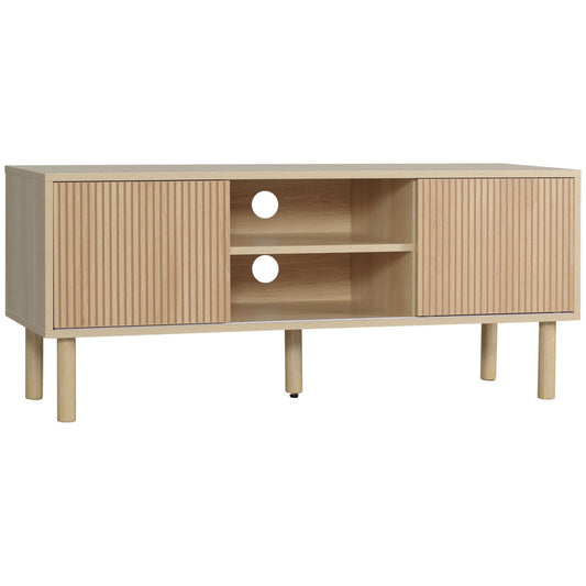 Tv Meubel – TV Kast – TV Dressoir – TV Stand – Meubel – Scandinavisch Design – 2 Schuifdeuren – Kabeldoorvoer – 115x40x49 cm – Geschikt tot 50 inch