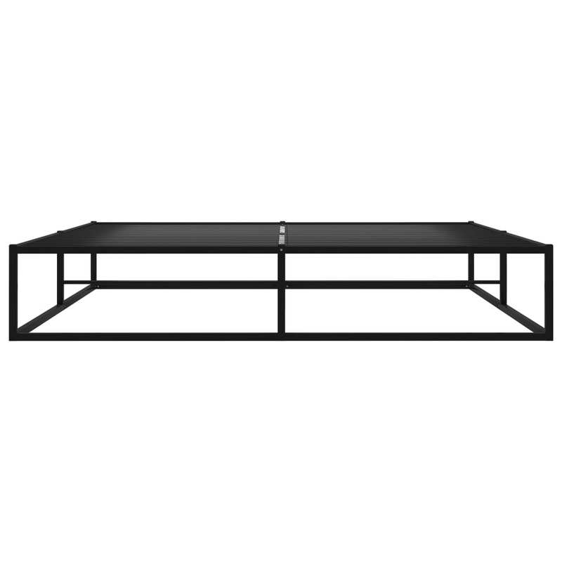 Zwart Metalen Bedframe – Platformbed – Bed Frame Met Opbergruimte – Industrieel Bed – King Size Bedframe – Extra Groot 200x200 cm – Stevige Constructie – Laag Profiel Design