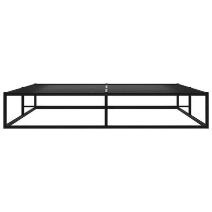 Zwart Metalen Bedframe – Platformbed – Bed Frame Met Opbergruimte – Industrieel Bed – King Size Bedframe – Extra Groot 200x200 cm – Stevige Constructie – Laag Profiel Design