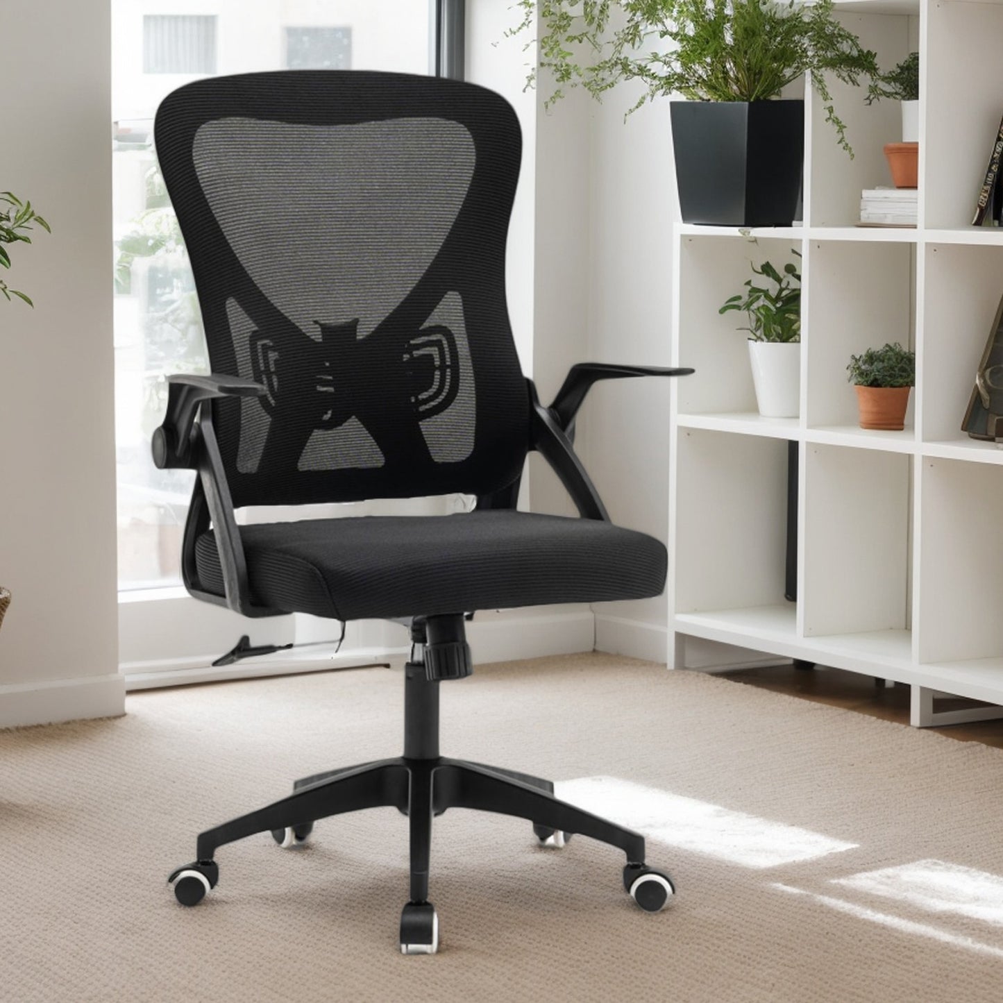 Bureaustoel – Kantoorstoel – Computestoel – Werkstoel – Ergonomische Stoel – Beige Goud – PU Lederen Bekleding – Max Draagkracht 180 kg