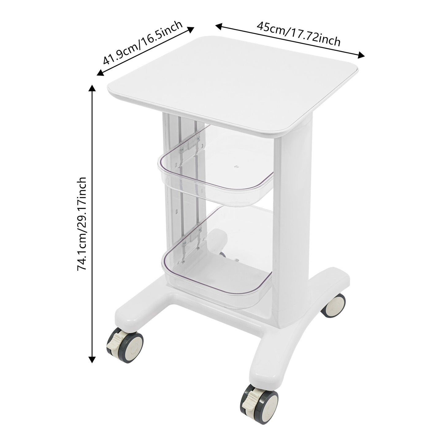 3-Tier No Assembly Needed Storage Cart Professional Beauty Salon Storage Trolley, Beauty Trolley, Salon Organization, Sleek Organizer, Compact Design, Durable Construction, Easy to Clean, Mobile Storage Unit, Storage Organize