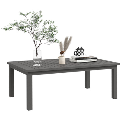 Tafel – Salontafel – Bijzettafel – Vouwtafel – Buitentafel – Aluminium – Weerbestendig – 100x60x37 cm – Bruin