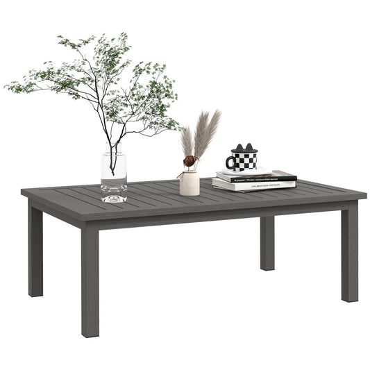 Tafel – Salontafel – Bijzettafel – Vouwtafel – Buitentafel – Aluminium – Weerbestendig – 100x60x37 cm – Bruin