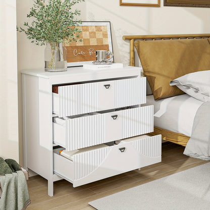 Ladeblok – Ladekast – Opbergkast – Ladecontainer – Kantoorkast – 3 Laden – MDF Wit – Anti-Omkantelmechanisme