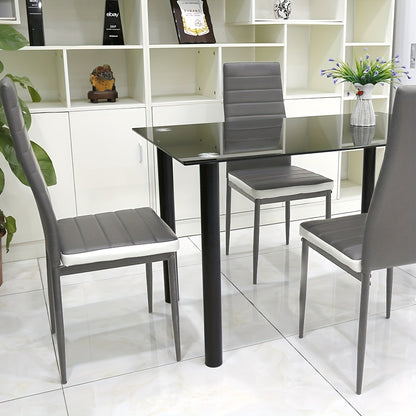 Eetkamerstoelen – Stoelen – Kuipstoelen – Keukenstoelen – Eettafelstoelen – Set van 6 – PU-leer Bekleding – Metalen Onderstel – Armless Design – Hoogwaardige Rugleuning – Zithoogte 45 cm – Industrieel & Modern