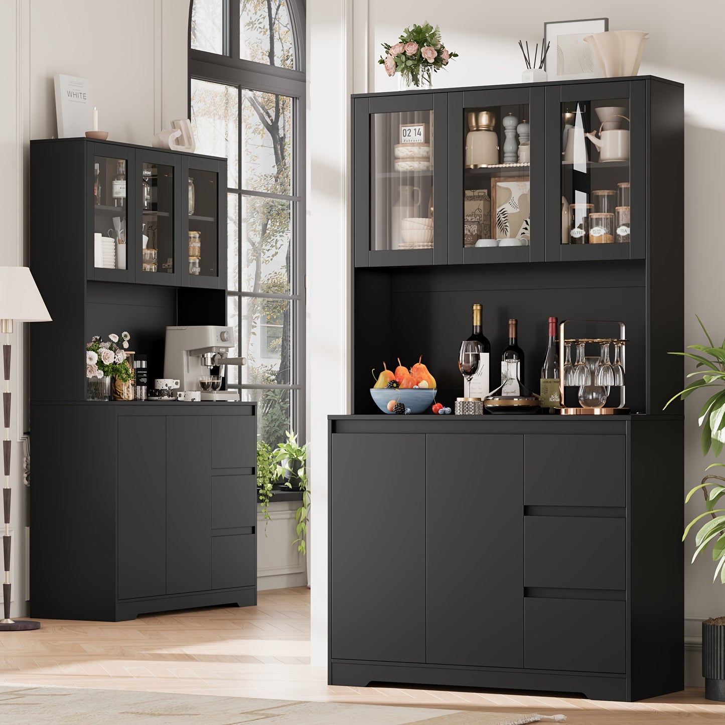 Dressoir – Ladekast – Opbergkast – Buffetkast – Keukenkast – 180x100x38,5 cm – Spaanplaat En Veiligheidsglas