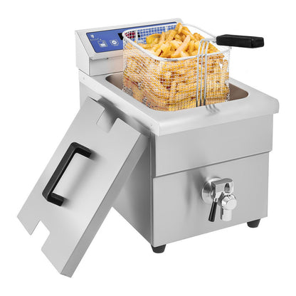Induction Fryer with Tap, 230V, Royal Catering, 10L - QUORE