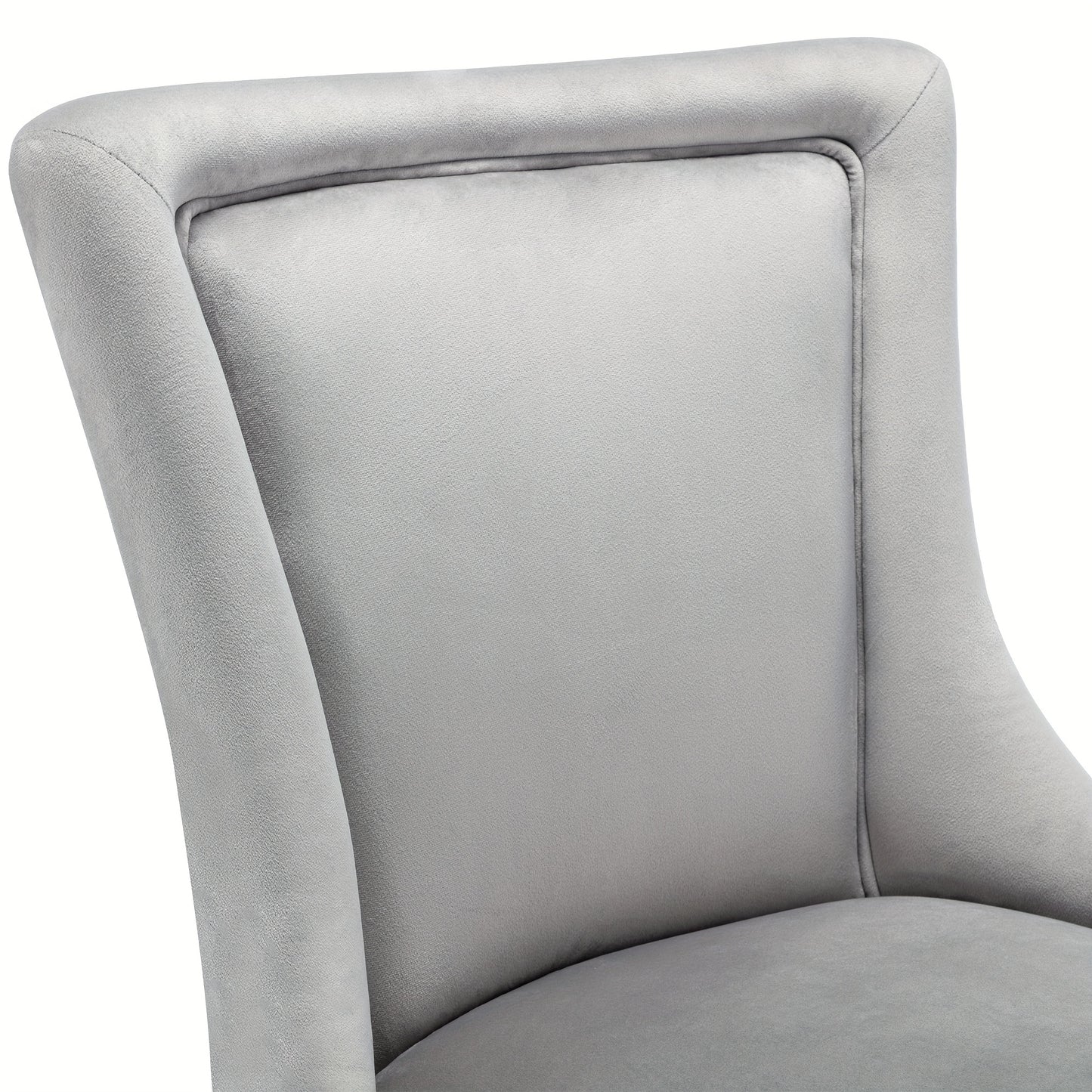 Eetkamerstoelen – Stoelen – Dining Chairs – Armstoelen – Retro Stoelen – Grijs – Bamboe Frame – Zacht Gepolsterd Met Nailhead Trim