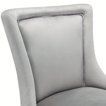 Eetkamerstoelen – Stoelen – Dining Chairs – Armstoelen – Retro Stoelen – Grijs – Bamboe Frame – Zacht Gepolsterd Met Nailhead Trim