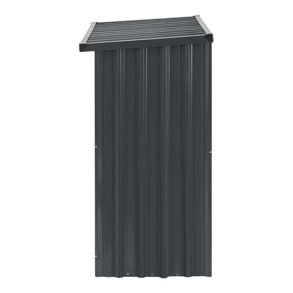 Houtopslagrek – Houtrek – Houtberging – Haardhoutrek – Brandhoutrek – Stalen Constructie – Weerbestendig Antraciet 155x45x157 cm