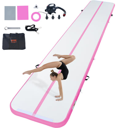 Opblaasbare Air Track Mat – Gymnastiek Mat – Tumbling Mat – Trainingsmat – Fitness Mat – 6 Meter Lang – Inclusief Elektrische Pomp