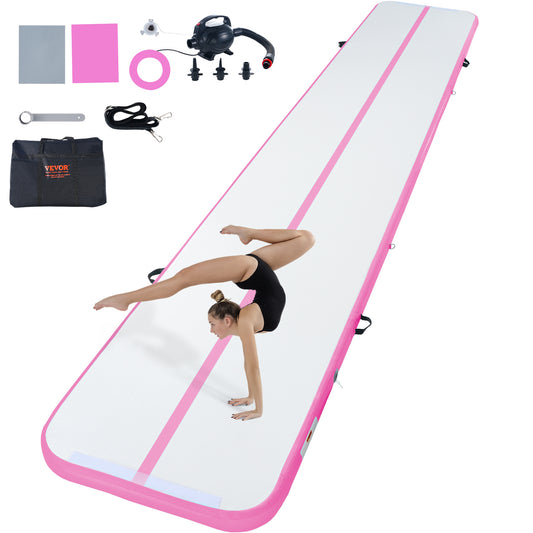 Opblaasbare Air Track Mat – Gymnastiek Mat – Tumbling Mat – Trainingsmat – Fitness Mat – 6 Meter Lang – Inclusief Elektrische Pomp