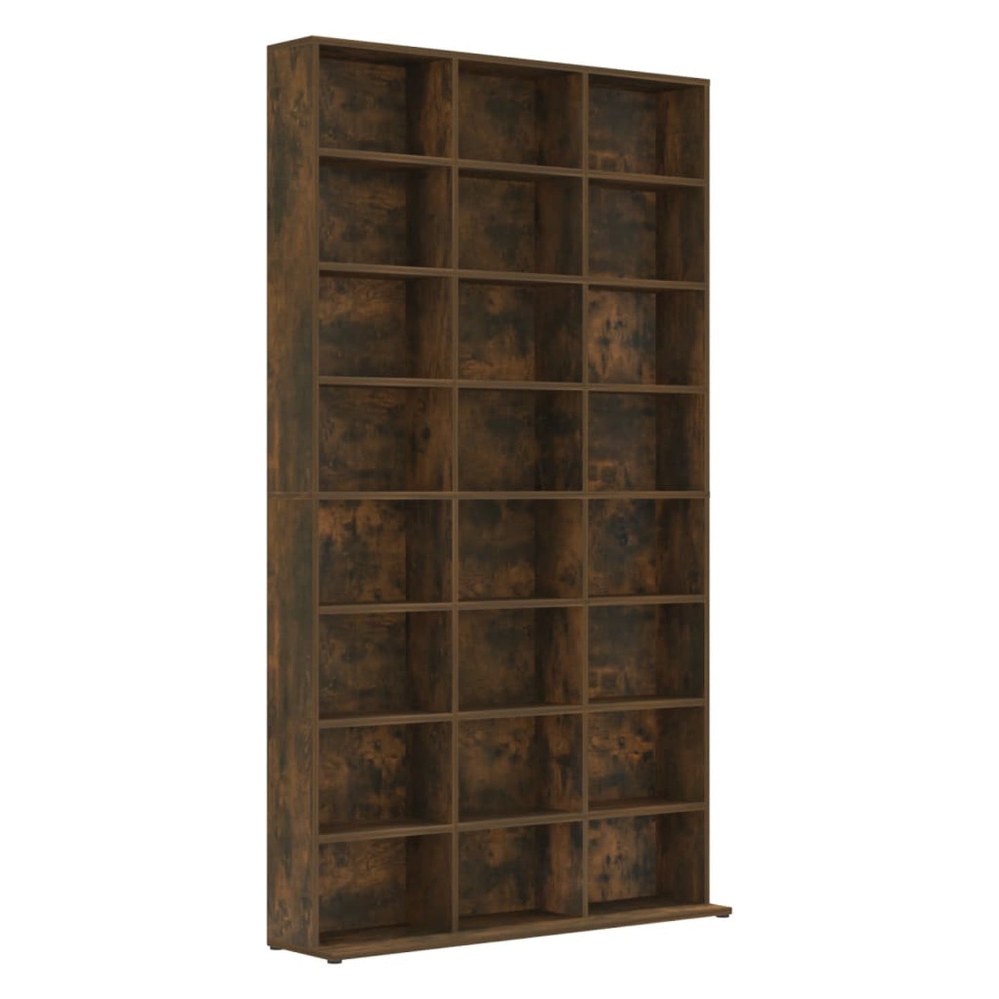 CD Cabinet Smoked Oak 102x23x177.5cm Engineered Wood CD Tower CD Storage Cabinet Shelf for Living Room Bedroom and Office, Utility Racks