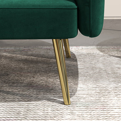 2-Zits Slaapbank – Tweepersoonsbed – Klikklak Bank – Sofa Bed – Slaapbank Donkergroen – Verstelbare Rugleuning – Velvet Bekleding