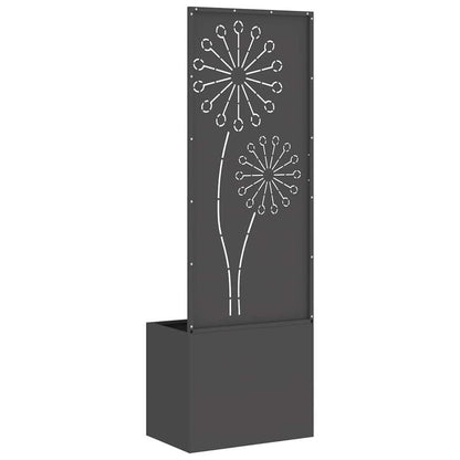 Zwarte Bloempot – Decoratieve Plantenbak – Grote Tuinpot – Balkonbak – Outdoor Plantenbak – Metaal – 50x140 cm – Modern Design