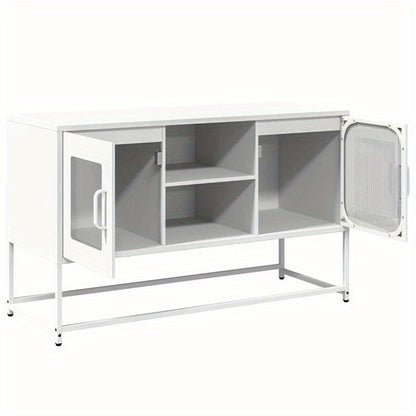Mobile TV White 100.5x39x60.5 cm in Steel Practical Removable