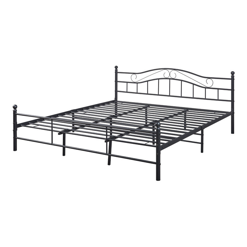 Metalen Bed – Stalen Bed – Kinderbed – Eenpersoonsbed – Tweepersoonsbed – Mat Wit – 140 x 200 cm – Stevig Metalen Frame – Inclusief Lattenbodem