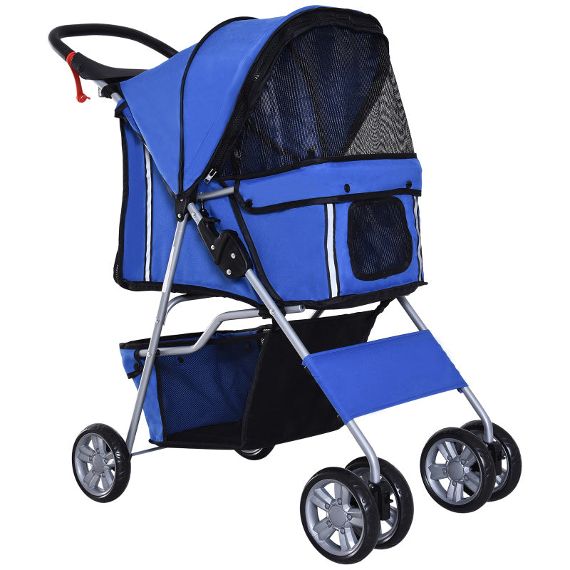 Hondenwagen – Hondenbuggy – Hondentrolley – Wandelwagen – Pet Stroller – All-Terrain Wielen Met Vering – Opvouwbaar Lichtgewicht Met Bekerhouder