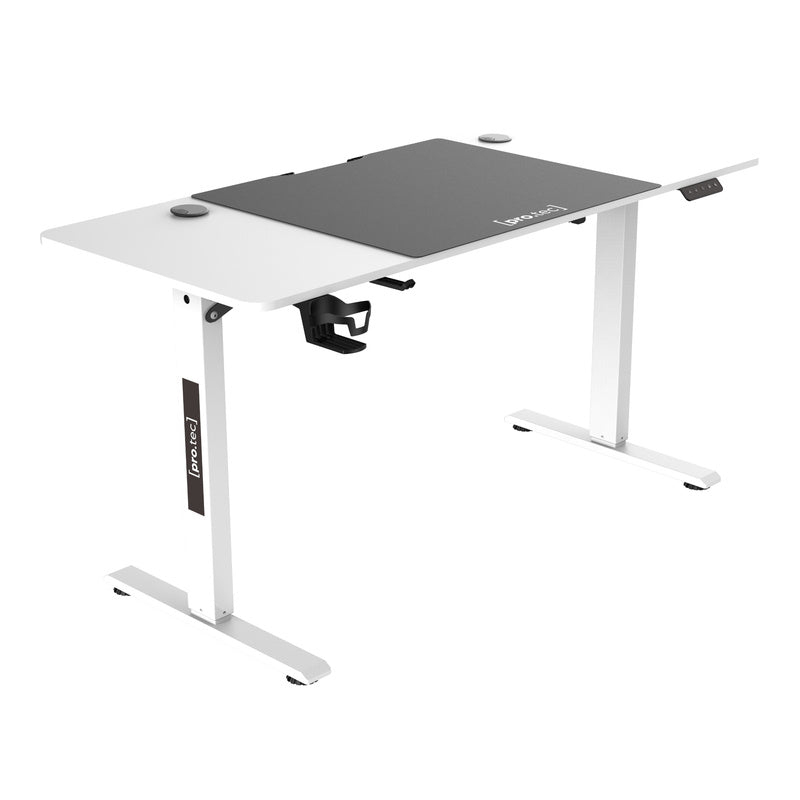 Verstelbaar Bureau – Zit-Sta Bureau – Elektrisch Bureau – Ergonomisch Bureau – Wit 140x60 cm – Traploos Verstelbaar 72-117 cm – Geheugenfunctie