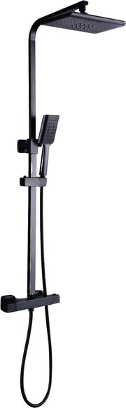 Doucheset Zwart - Regendouche - Met Thermosstaat - Douchekop - Douchestang - Douche Set - Doucheset Met Thermostaatkraan