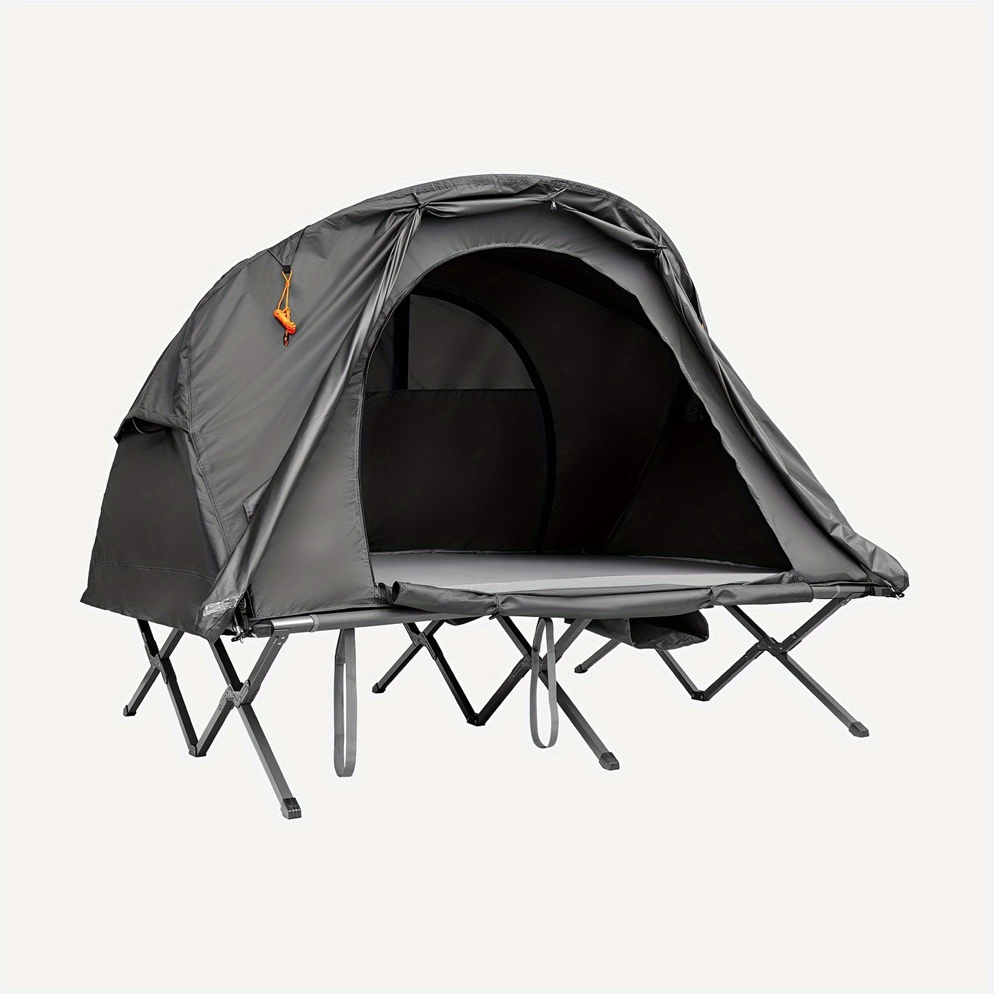 Campingtent – Kampeertent – Tent – Koepeltent – Kampeerset – Voor 2 Personen – Verhoogd Campingbed – Zelfopblazende Matras – Waterbestendig PVC