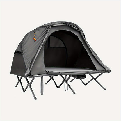 Campingtent – Kampeertent – Tent – Koepeltent – Kampeerset – Voor 2 Personen – Verhoogd Campingbed – Zelfopblazende Matras – Waterbestendig PVC