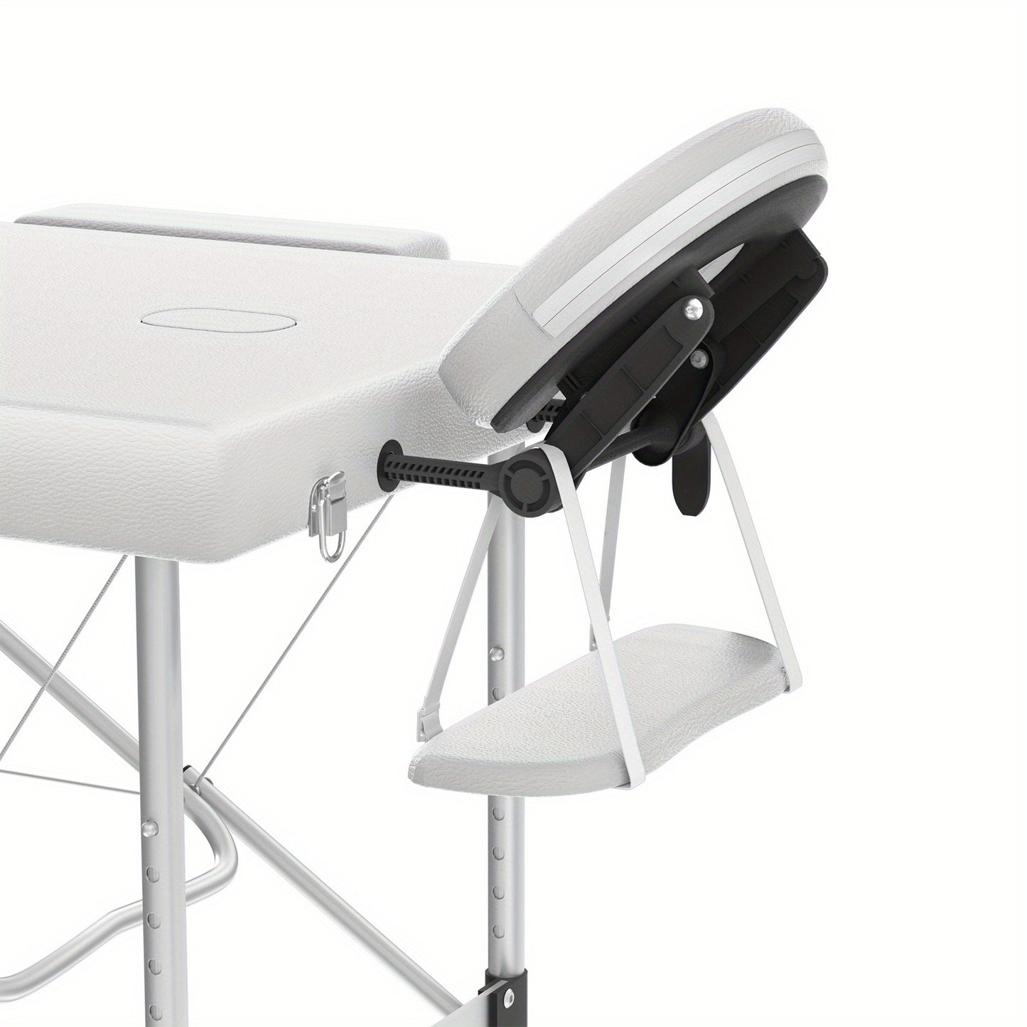Inklapbare Massagetafel – Massagebed – Behandelingstafel – Therapeutische Tafel – Mobiele Massagetafel – Aluminium Frame – Verstelbare Hoogte 62-83 cm – Draagkracht 230 kg – Wit