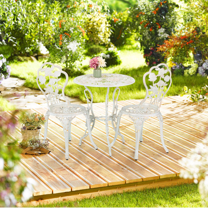 3pcs Garden Furniture Set in White/ Bronze