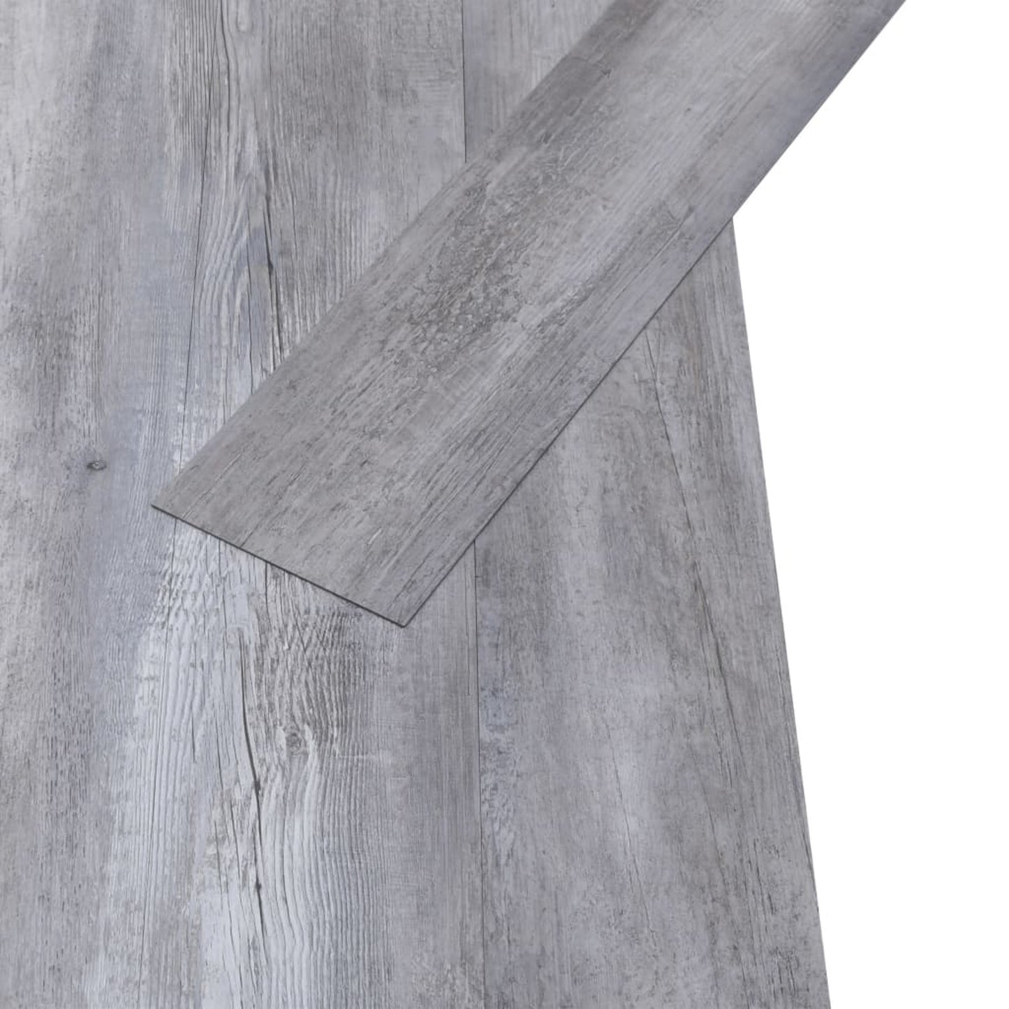 PVC Vloerplanken – Zelfklevend Vloertegels – Vinyl Vloer – Vloersticker – Mat Grijshout – Eenvoudige Installatie – 5,02 m² 2 mm PVC