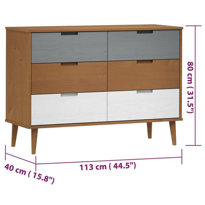 Houten Opbergkast – Bergkast – Industriële Kast – Opbergmeubel – Organizer – Bruin – Met Slot – Ruime Indeling 113x40x80 cm