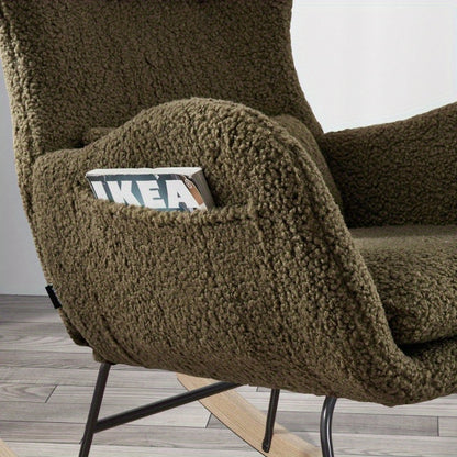 Schommelstoel – Chaise Confortable – Fauteuil – Relaxstoel – Schommelstoel Babykamer – Ergonomische Hoge Rugleuning – Extra Brede Zitting Met Zachte Sponsvulling