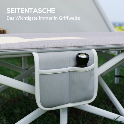 Campingbed – Opvouwbaar Bedje – Reisbeddeltje – Logeerbed – Kampeerbed – Stevig Metaal Frame – Draagkracht 200 kg – Grijs – 200x65x42 cm