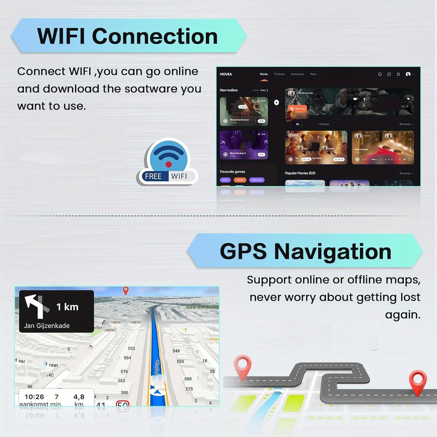 Android 13 Autoradio – Multimedia Systeem – In-Car Entertainment – Dashboard Unit – Car Stereo – 9 Inch Touchscreen – Draadloze CarPlay & Android Auto – Inclusief Achteruitrijcamera Met Microfoon - QUORE