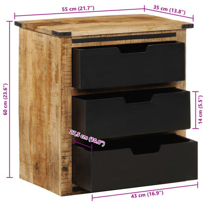 3-Drawer Dining Cabinet with Lockable Doors - Heavy-Duty Wood Construction, 55x35x60cm Modern Farmhouse Style Storage Cabinet for Kitchen, Dining Room, Living Room, Entryway - Easy Assembly Required