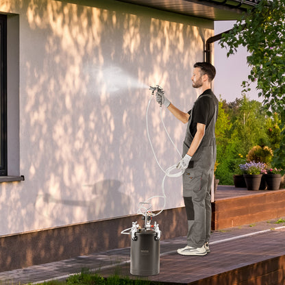 Verfspuit – Verfspuit Drukvat – Spuitapparaat – Verfspuit Systeem – 4mm Nozzle – 15 Liter Capaciteit – Aluminium Duurzaam – Instelbare Druk tot 60 PSI