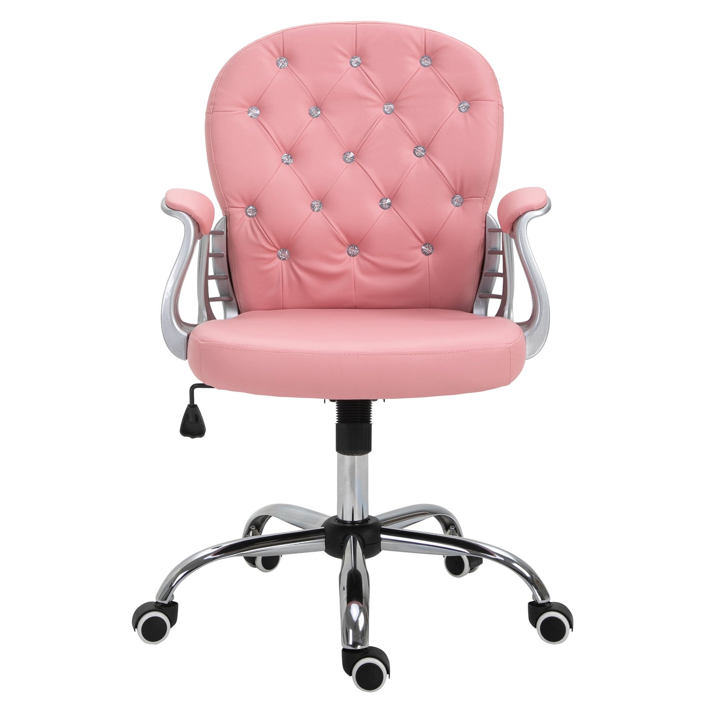 Bureaustoel – Ergonomische Stoel – Office Chair – Draaistoel – Bureau Stoel – Roze PU Bekleding – Verstelbare Hoogte 95-105 cm – Max 120 kg Belastbaar