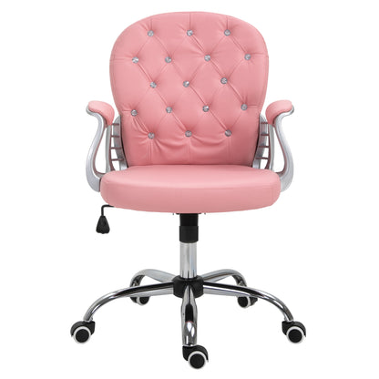 Bureaustoel – Ergonomische Stoel – Office Chair – Draaistoel – Bureau Stoel – Roze PU Bekleding – Verstelbare Hoogte 95-105 cm – Max 120 kg Belastbaar