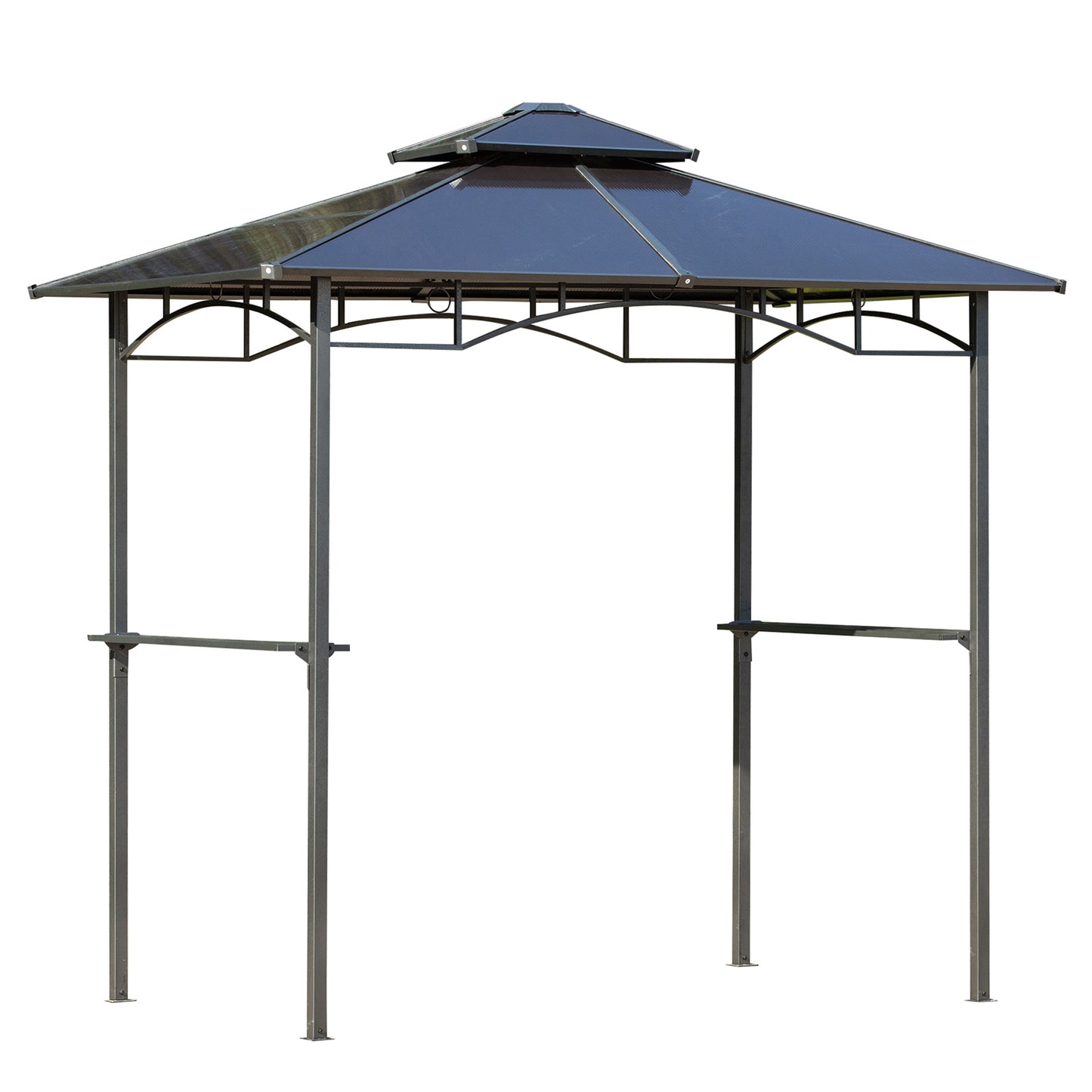 Barbecue Shelter – Tuinoverkapping – BBQ Paviljoen – Grill Schuur – Buitenkeuken Overkapping – Aluminium Constructie – Dubbel Polycarbonaat Dak – Zwart