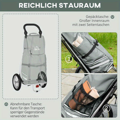 Transportkar Opvouwbare Kar Boodschappenwagen Tuinkar Pakketkar – Extra Grote Laadruimte – Stevig Metaalframe Met All-Terrain EVA Wielen
