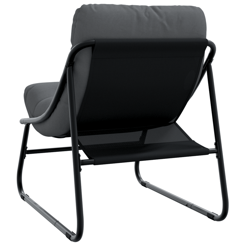 Tuinstoelen Set – Buitenstoelen – Tuinmeubelen – Balkon Stoelen – Staal Frame – Zwarte Kussens