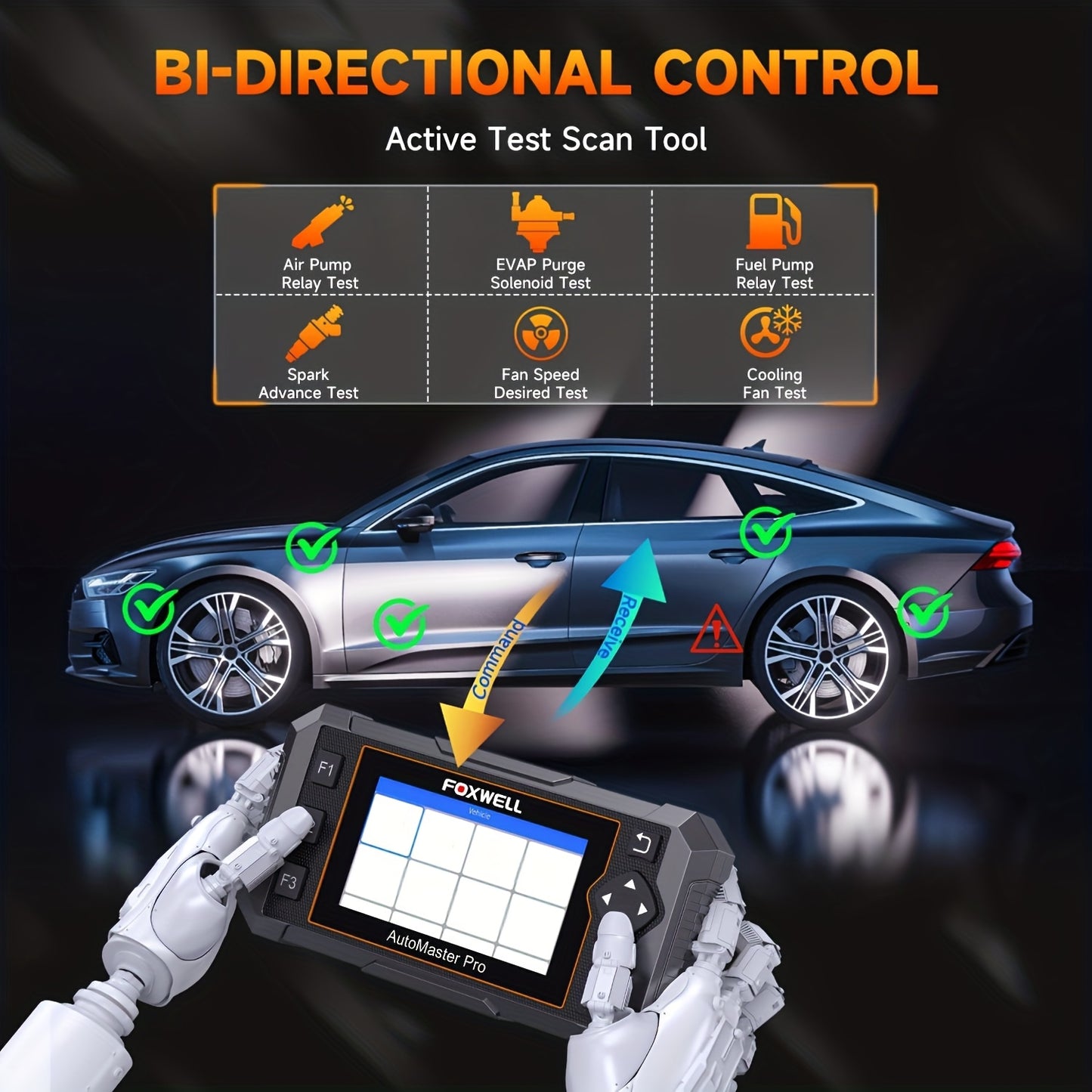 OBD2 Diagnose Scanner – Autodiagnose Tool – Foutcode Lezer – Auto Scanner – Auto Diagnostiek – USB Aansluiting – 25+ Reset Functies – Zonder Batterij