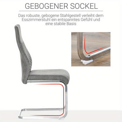 Velvet Eetkamerstoelen – Fluwelen Stoelen – Design Stoelen – Comfortabele Stoelen – Eetkamerstoelen Set Vier – Stevig Stalen Frame – Zachte Velvet Bekleding – 45x61x98 cm – Modern Design