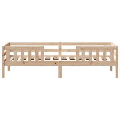 Bedframe – Ledikant – Eenpersoonsbed – Slaapkader – Houten Bed – Massief Dennenhout – Afmeting 80x200 cm – Eenvoudig te Monteren