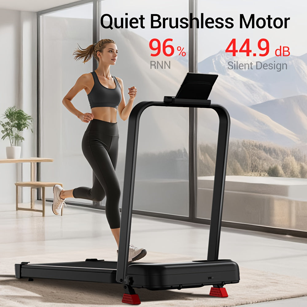 Loopband – Treadmill – Wandelloper – Joggingband – Fitnessapparaat – Inklapbaar Compact Model – 15% Verstelbare Helling & 2,5 PK Stille Motor – Zwart