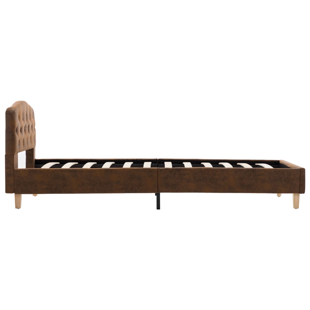 Bedframe – Bedframes – Bedbodem – Slaapbank – Bed – MDF & Gepoedercoat Staal – 180x200 cm Bruin