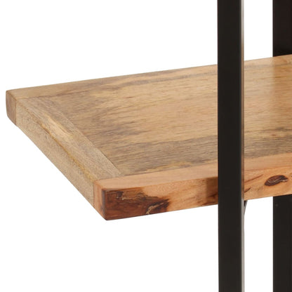 Boekenkast – Boekenrek – Opbergkast – Wandkast – Vakkenkast – Industrieel Design – Massief Mangohout – 31 cm Breed