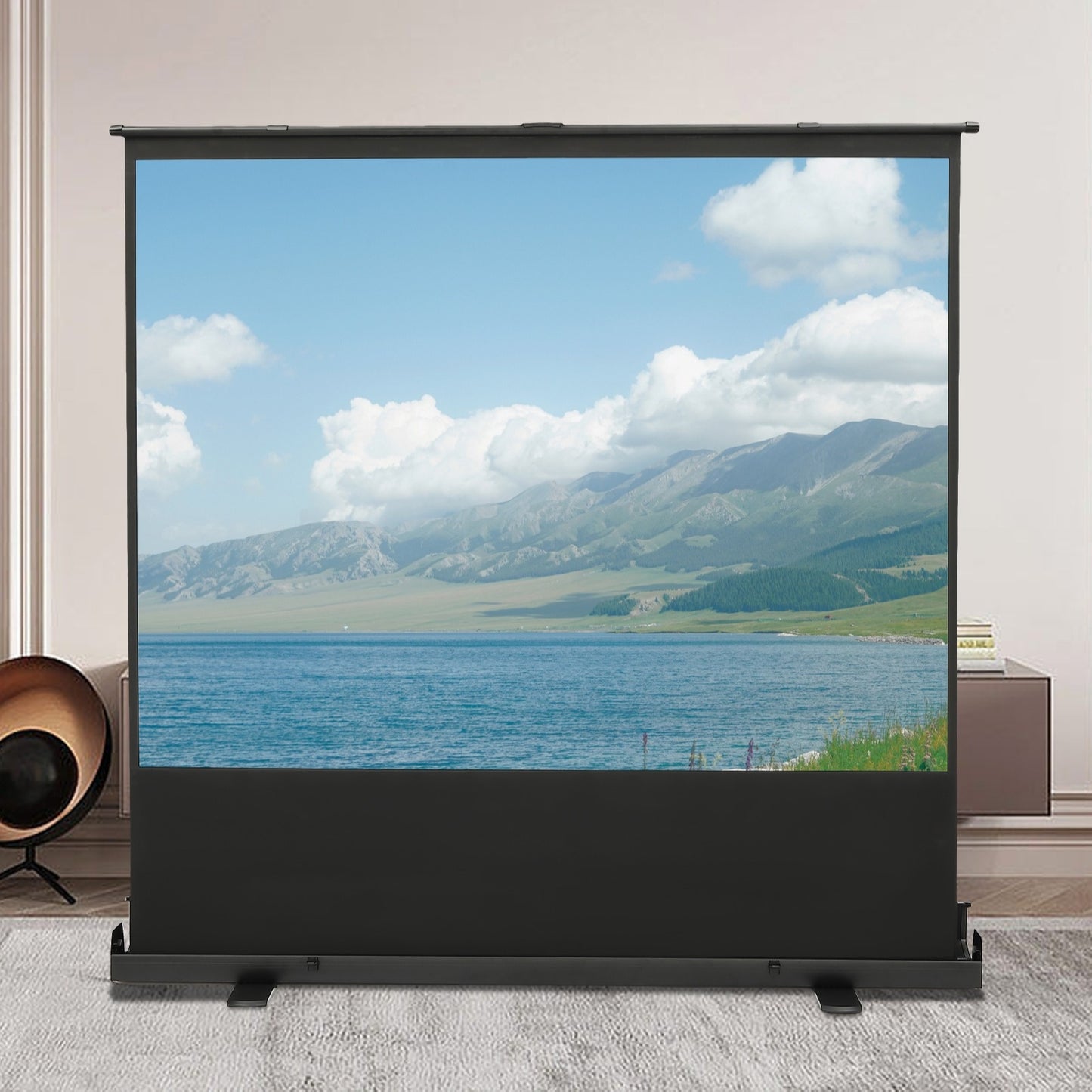 Projectiescherm – Draagbaar Scherm – Opvouwbaar Scherm – Presentatiescherm – Bureauscherm – 60 Inch – Aluminium Frame – Wit Glasvezel Doek