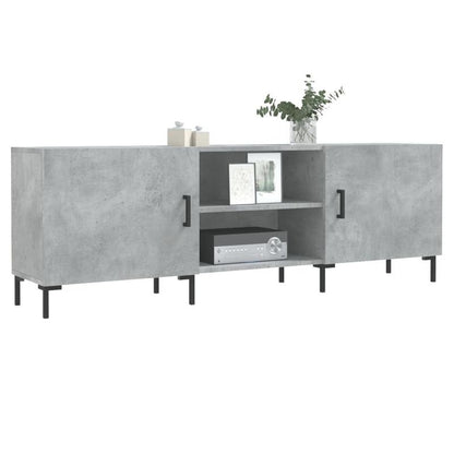 TV-meubel – Tv-kast – Tv-dressoir – Mediameubel – Tv-stand – Betongrijs – Ruimtebesparend Ontwerp – Hout en IJzer
