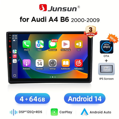 Multimedia Speler Audi A4 B6 – Auto Radio – 2DIN Stereo – Touchscreen Navigatie – Android Auto – Wifi Connectiviteit – 9 Inch IPS Scherm – Draadloos Apple CarPlay