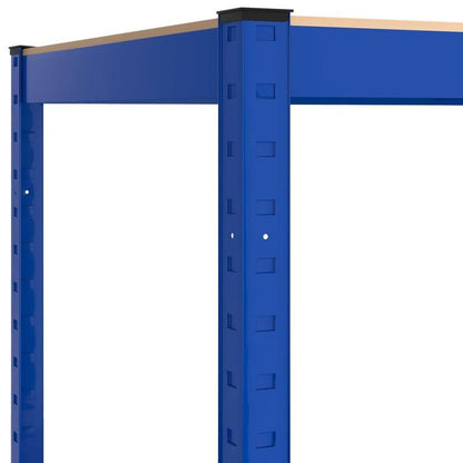 Opbergrek – Opbergkast – Stellingkast – Magazijnstelling – Opbergrek – 4 Lagen – Stalen Frame & Houten Planken – Extra Sterk & Gemakkelijk Te Monteren